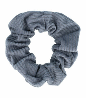 Scrunchie Haarelastiek Velvet Rib Grijs