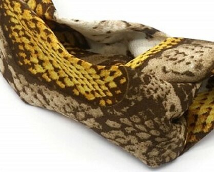 Haarband Twist Snake Print Geel