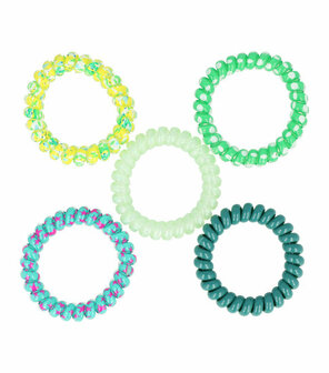 Haarelastieken Invisibobble Print Effen 5cm Groen