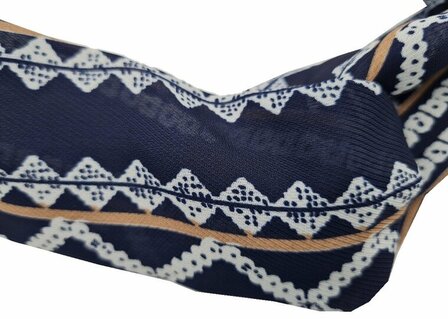 Haarband Twist Ibiza Print Blauw