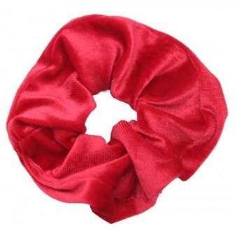 Scrunchie haarelastiek velvet rood