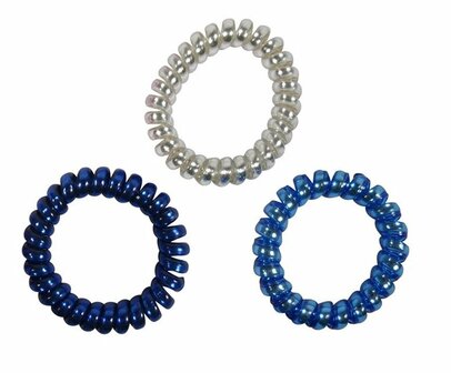 Haarelastieken Invisibobble Metallic Zilver Blauw