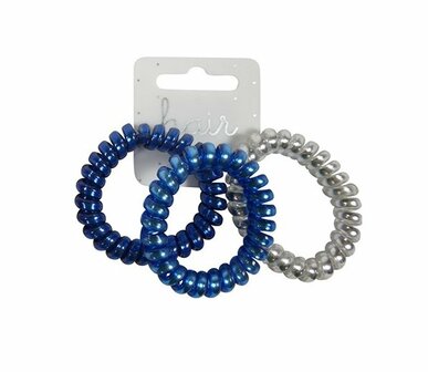 Haarelastieken Invisibobble Metallic Zilver Blauw