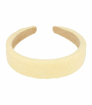 Haarband Diadeem Rib Stof 3cm Creme