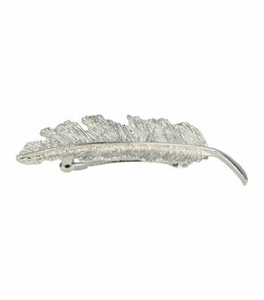 Haarspeld Feather Metaal 7cm Zilver