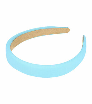 Haarband Diadeem Dik Effen Stof 2cm Blauw