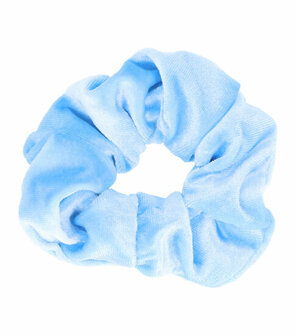 Scrunchie Haarelastiek Velvet Licht Blauw