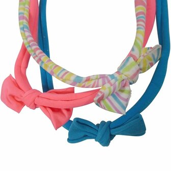 Haarband Kind Strik Blauw Roze Multi Color