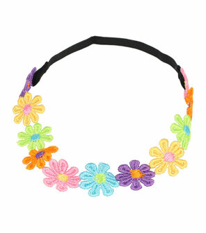 Haarband Gehaakte Bloemen Multi Color