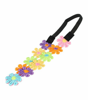 Haarband Gehaakte Bloemen Multi Color