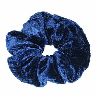 Scrunchie Haarelastiek Velvet Blauw