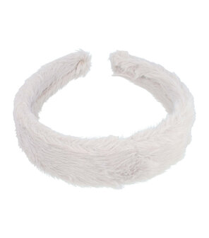 Haarband Diadeem Fluffy Imitatie Bont Grijs