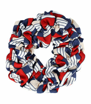 Scrunchie Haarelastiek Blokken Fantasie Print Rood