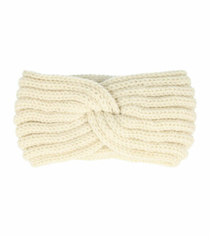 Haarband Winter Twist Knitted Creme - Gebreide Haarband