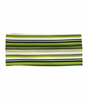 Haarband Streep 8cm Zwart Beige Wit Groen