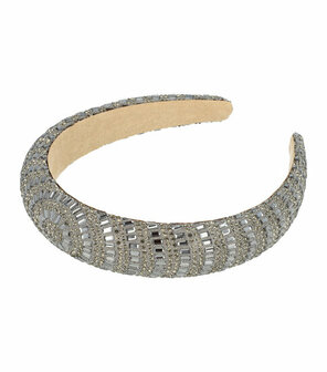 Haarband Diadeem Dik Glitter Fantasie Grijs