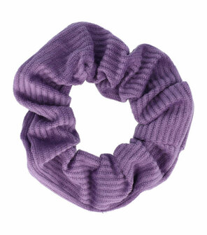 Scrunchie Haarelastiek Velvet Rib Paars