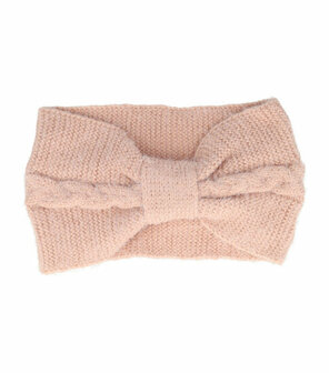 Haarband Knoop Knitted Soft Oud Roze - Gebreide Haarband