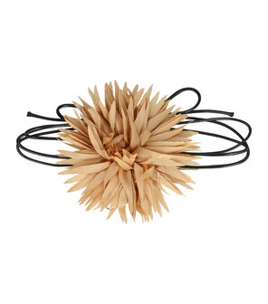 Haarband Veter Bloem Aster 10cm Beige