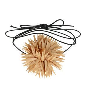 Haarband Veter Bloem Aster 10cm Beige