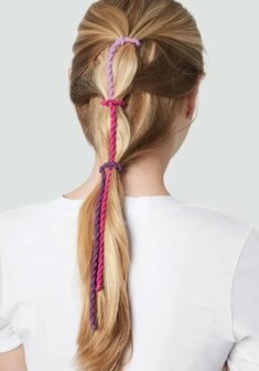 Haarelastieken Hair Tie Elastisch Koord Roze Paars