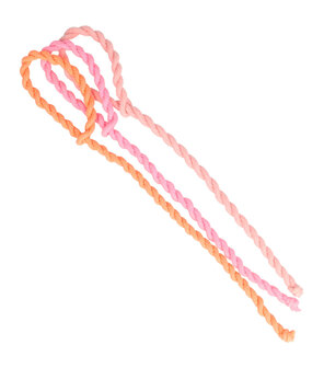 Haarelastieken Hair Tie Elastisch Koord Roze Oranje