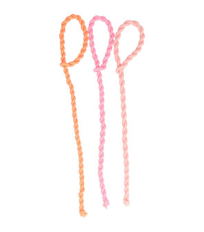 Haarelastieken Hair Tie Elastisch Koord Roze Oranje