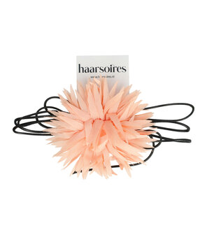 Haarband Veter Bloem Aster 10cm Licht Roze