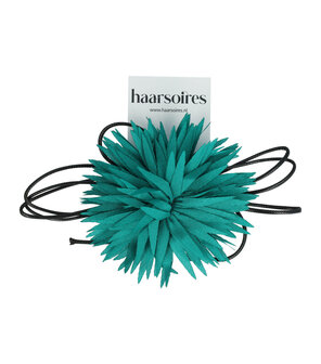 Haarband Veter Bloem Aster 10cm Groen