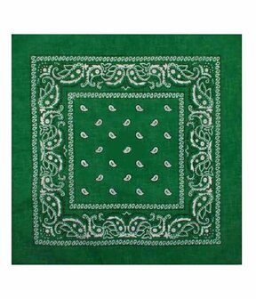 Bandana Zakdoek Paisley Print Donker Groen