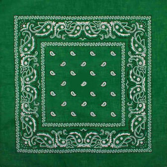 Bandana Zakdoek Paisley Print Donker Groen