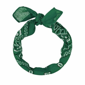 Bandana Zakdoek Paisley Print Donker Groen