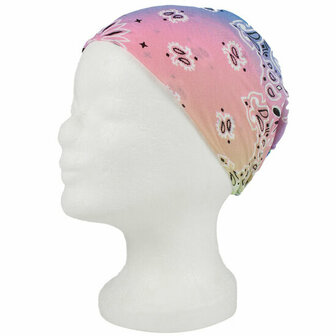 Haarband Bandana Zakdoek Paisley Print Pastel Roze Groen Blauw