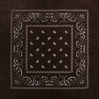 Bandana Zakdoek Paisley Print Donker Bruin