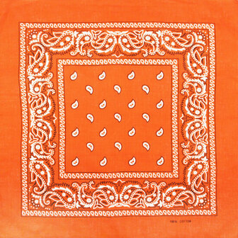 Bandana Zakdoek Paisley Print Oranje