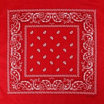 Bandana Zakdoek Paisley Print Rood