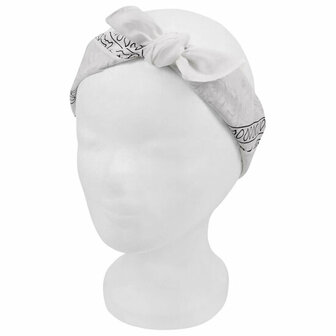 Bandana Zakdoek Paisley Print Wit