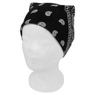 Bandana Zakdoek Paisley Print Zwart