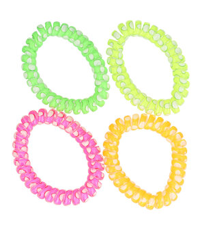 Haarelastieken Invisibobble Basic 5cm Stippen Patroon Neon Roze Geel Groen Oranje