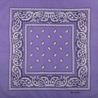 Bandana Zakdoek Paisley Print Lila Paars