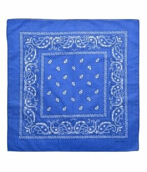 Bandana Zakdoek Paisley Print Blauw