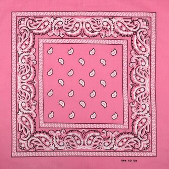 Bandana Zakdoek Paisley Licht Roze