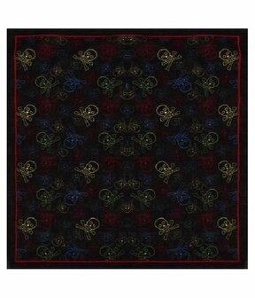 Bandana Zakdoek Schedel Multi Color Zwart