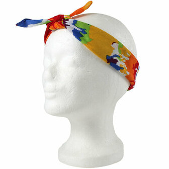 Haarband Bandana Zakdoek Tie Dye Regenboog Print Multi Color