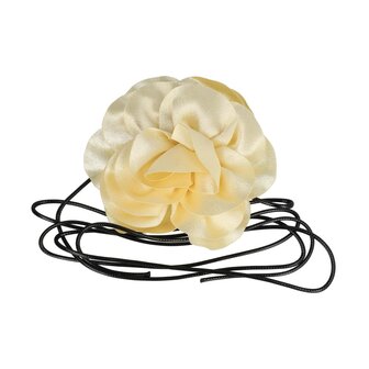 Haarband Veter Roos Bloem 12cm Creme