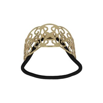 Haarelastiek Opengewerkt Cuff Ornament Goud