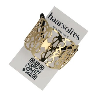 Haarelastiek Opengewerkt Cuff Ornament Goud