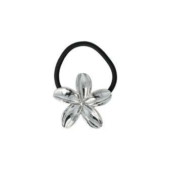 Haarelastiek Lelie Bloem Cuff Ornament Zilver