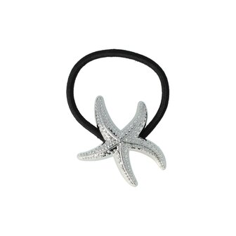 Haarelastiek Zeester Cuff Ornament Zilver