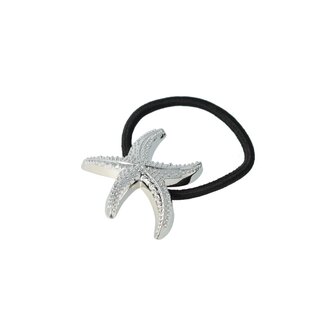 Haarelastiek Zeester Cuff Ornament Zilver